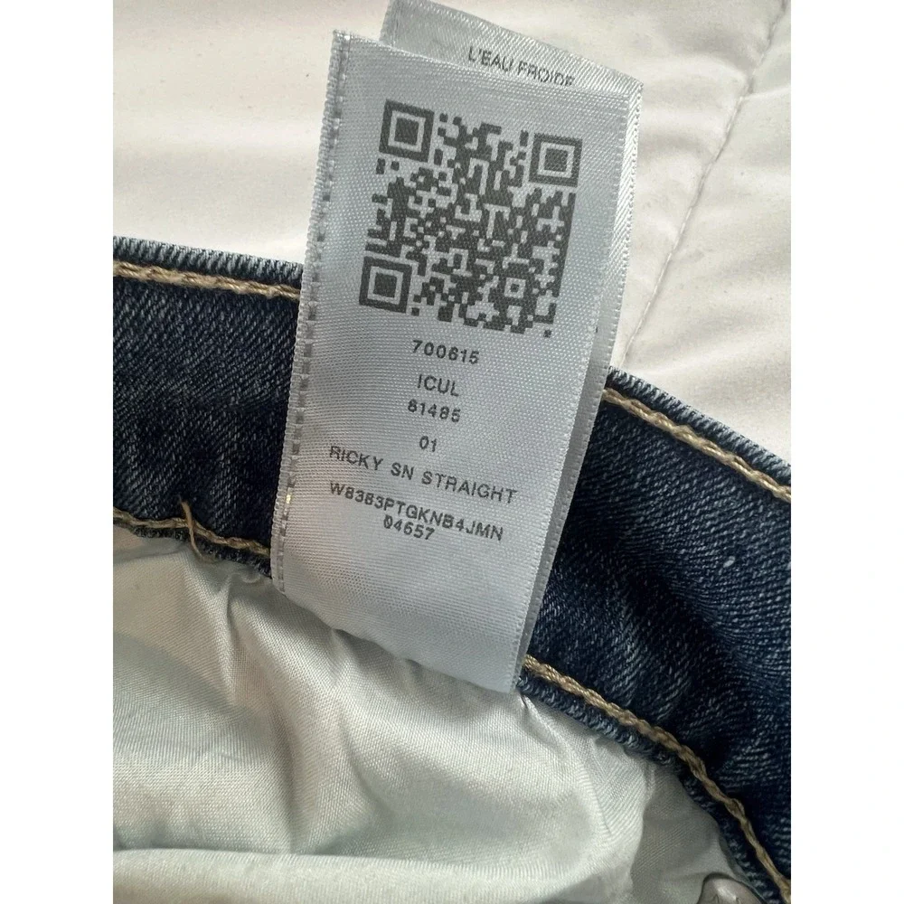 True Religion Ricky Straight Jeans Mens‎ 34x34 Medium Wash Y2K Skater (142)